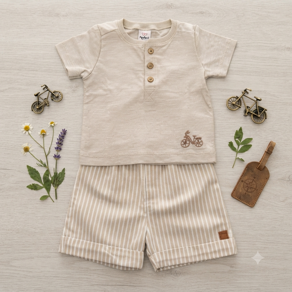Conj. Camiseta MC e Shorts Masc Tam PB Perfect Boys