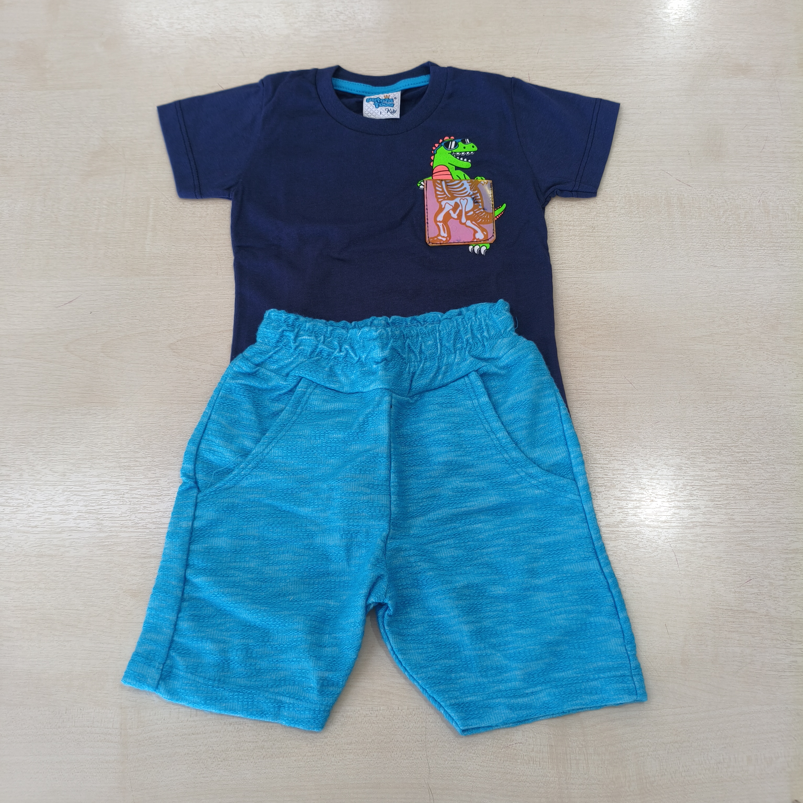 Conj. Camiseta MC e Bermuda Masc Tam 01 Patota kids