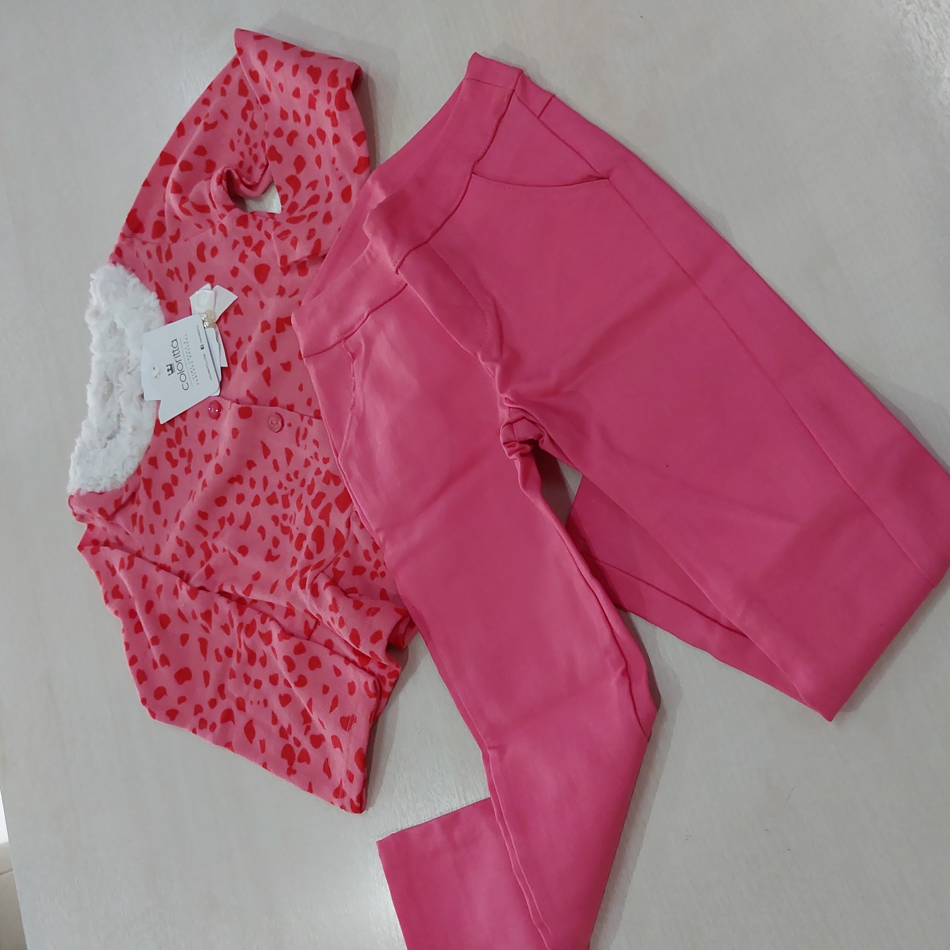 Conj. Blusa ML com Calça legging Fem Tam 03 Coloritta