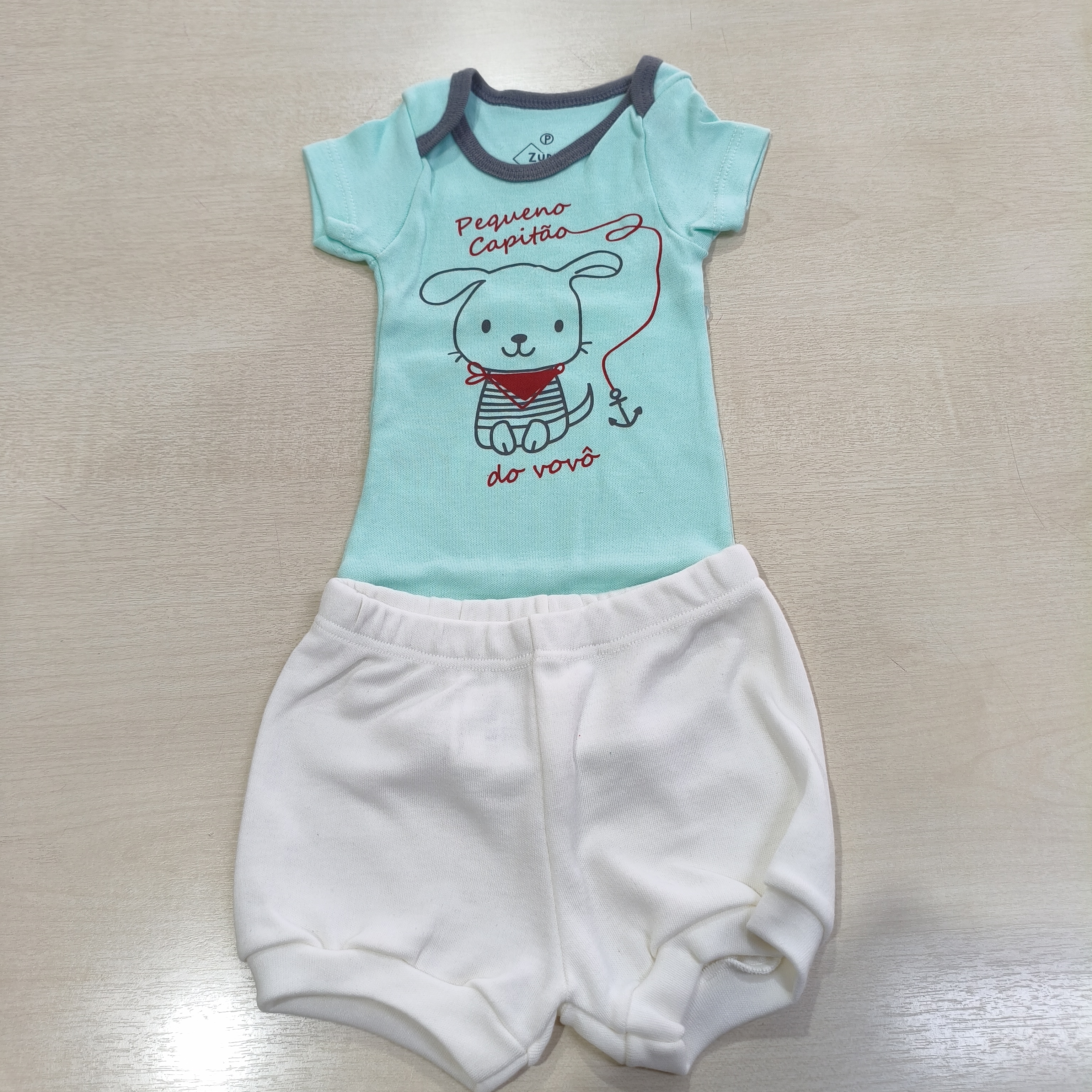 Conj. Body com Bermuda Masc Tam PB Zupa Zuka