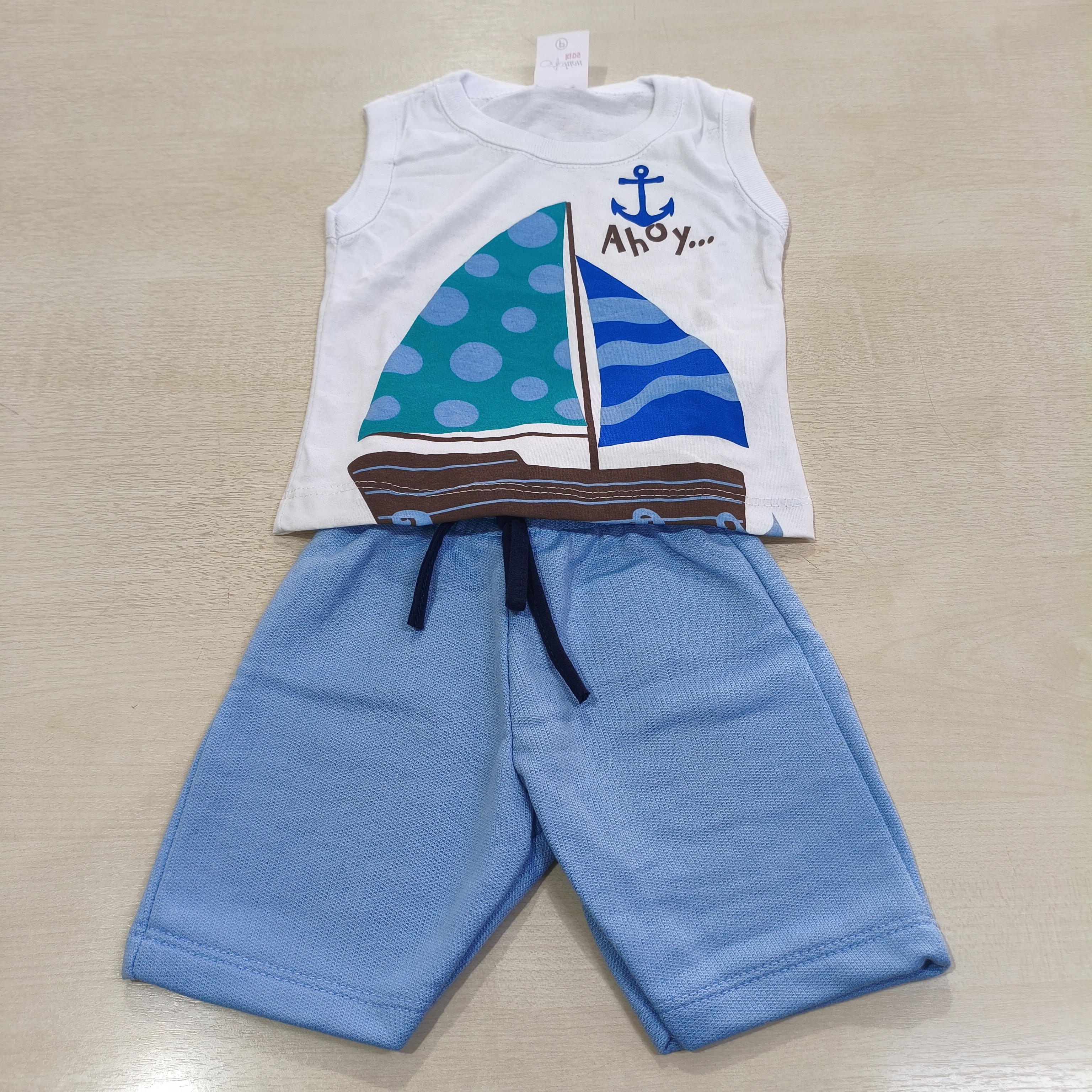 Conj. Regata com Bermuda Masc Tam PB Fashion Kids