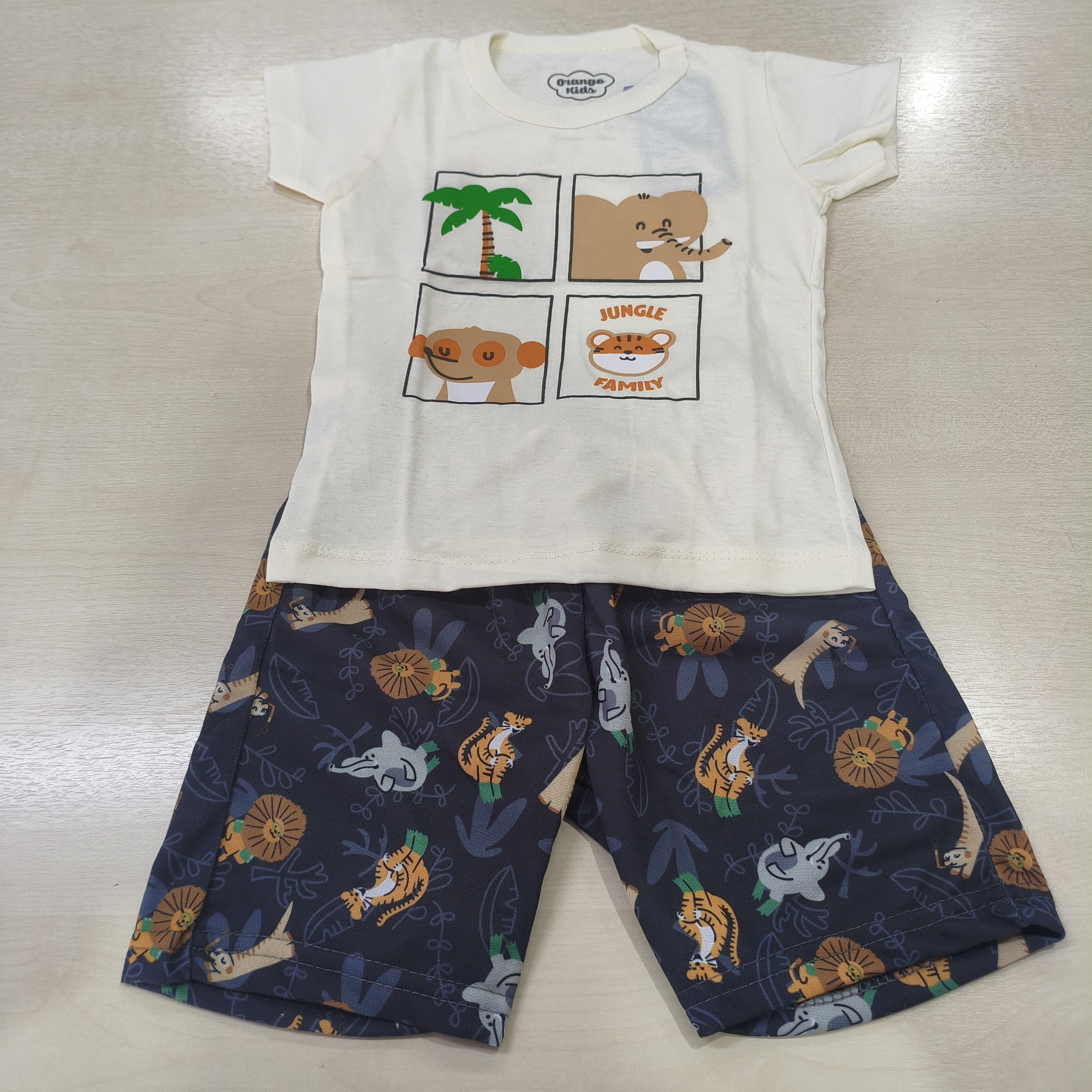 Conj. Camiseta MC e Bermuda Masc Tam GB Orango Kids