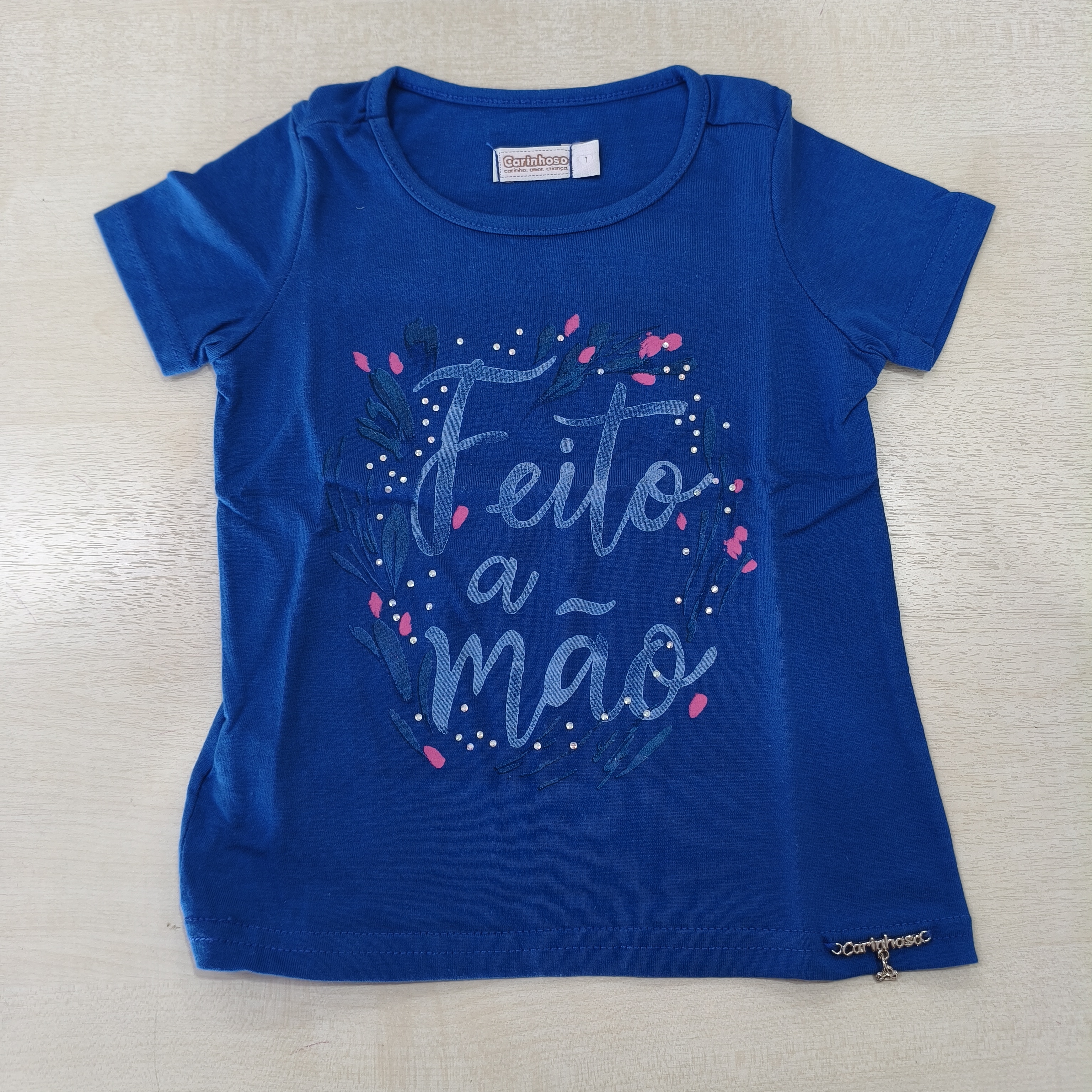 Blusa MC C/estampa Fem Tam 01 Carinhoso