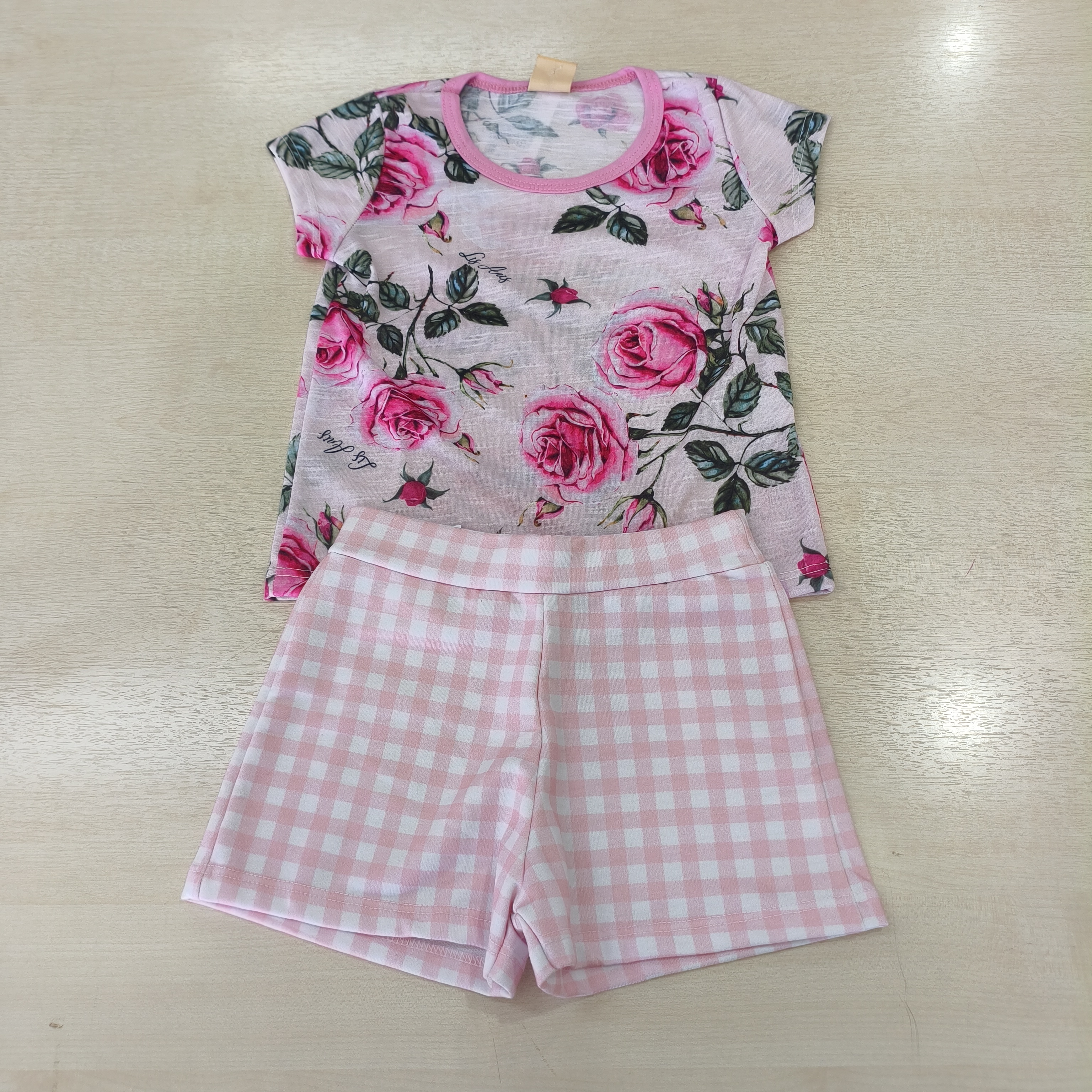 Conj. Blusa MC e Bermuda Fem Tam 01 Lis anis