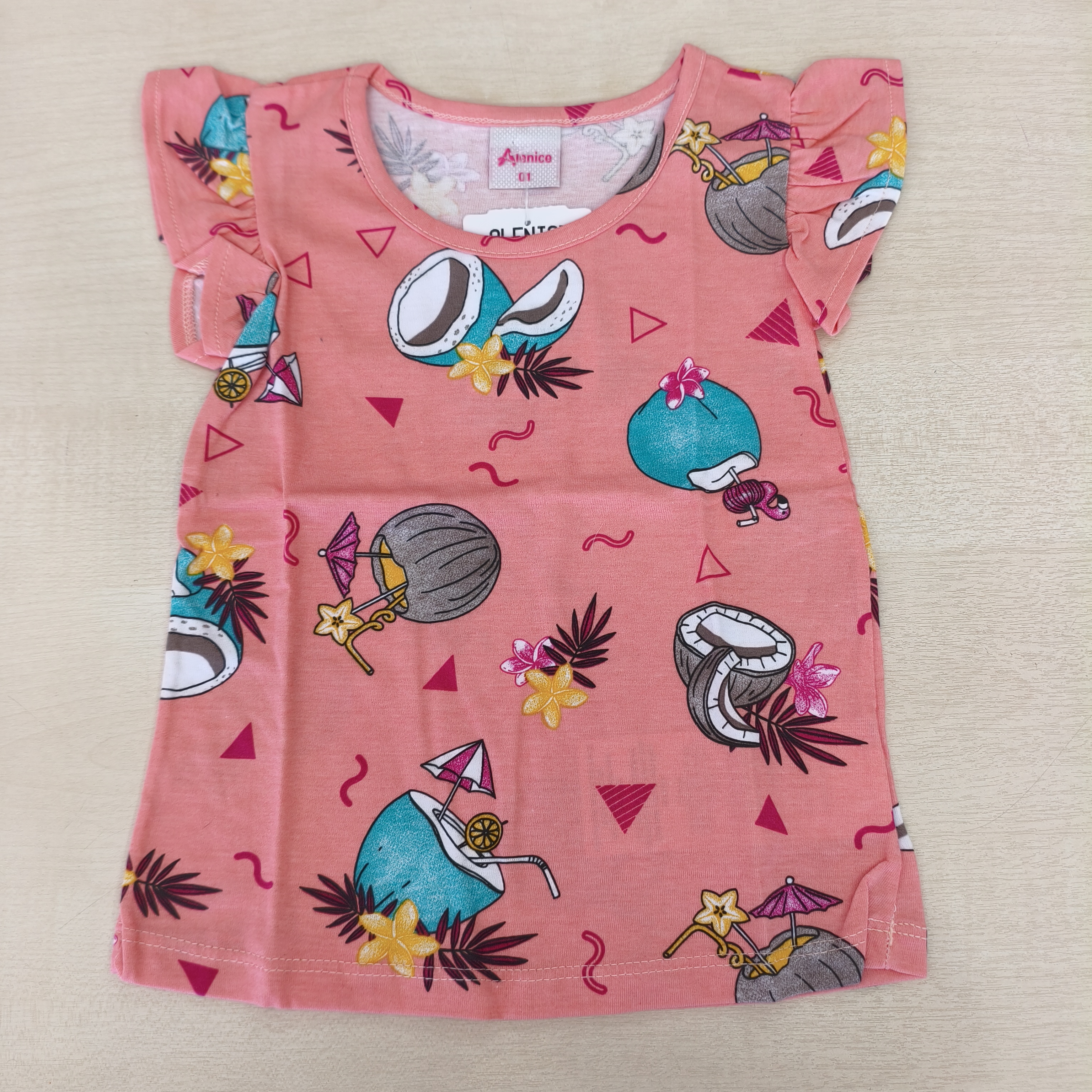 Blusa MC C/estampa Fem Tam 01 Alenice