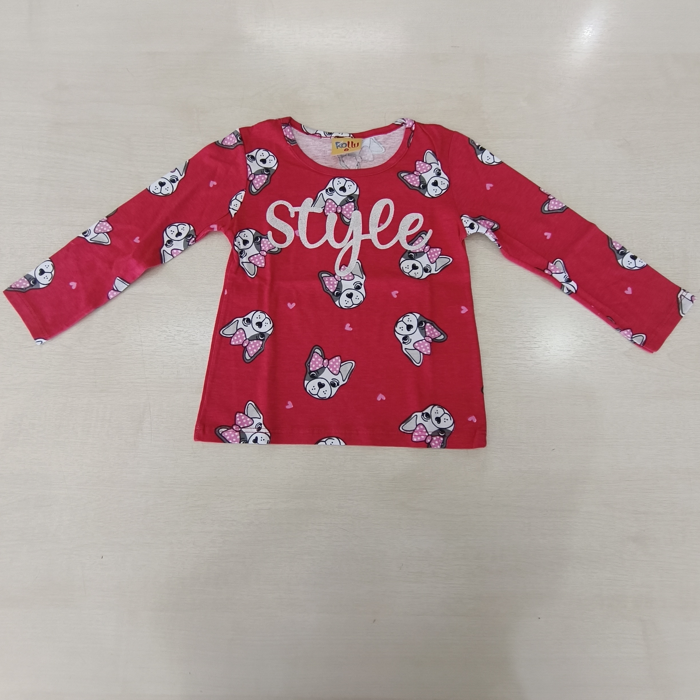 Blusa ML c/estampa Fem Tam 02 Rollu