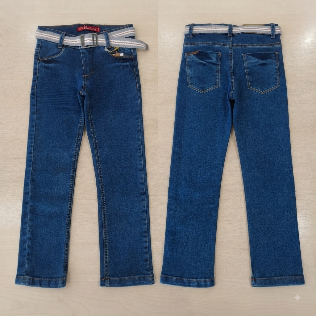 Calça Jeans C/Cinto Masc Tam 04 Megan Jeans