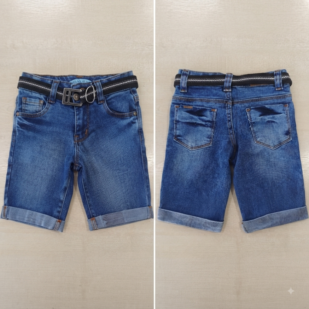 Bermuda Jeans C/Cinto Masc Tam 03 Megan Jeans