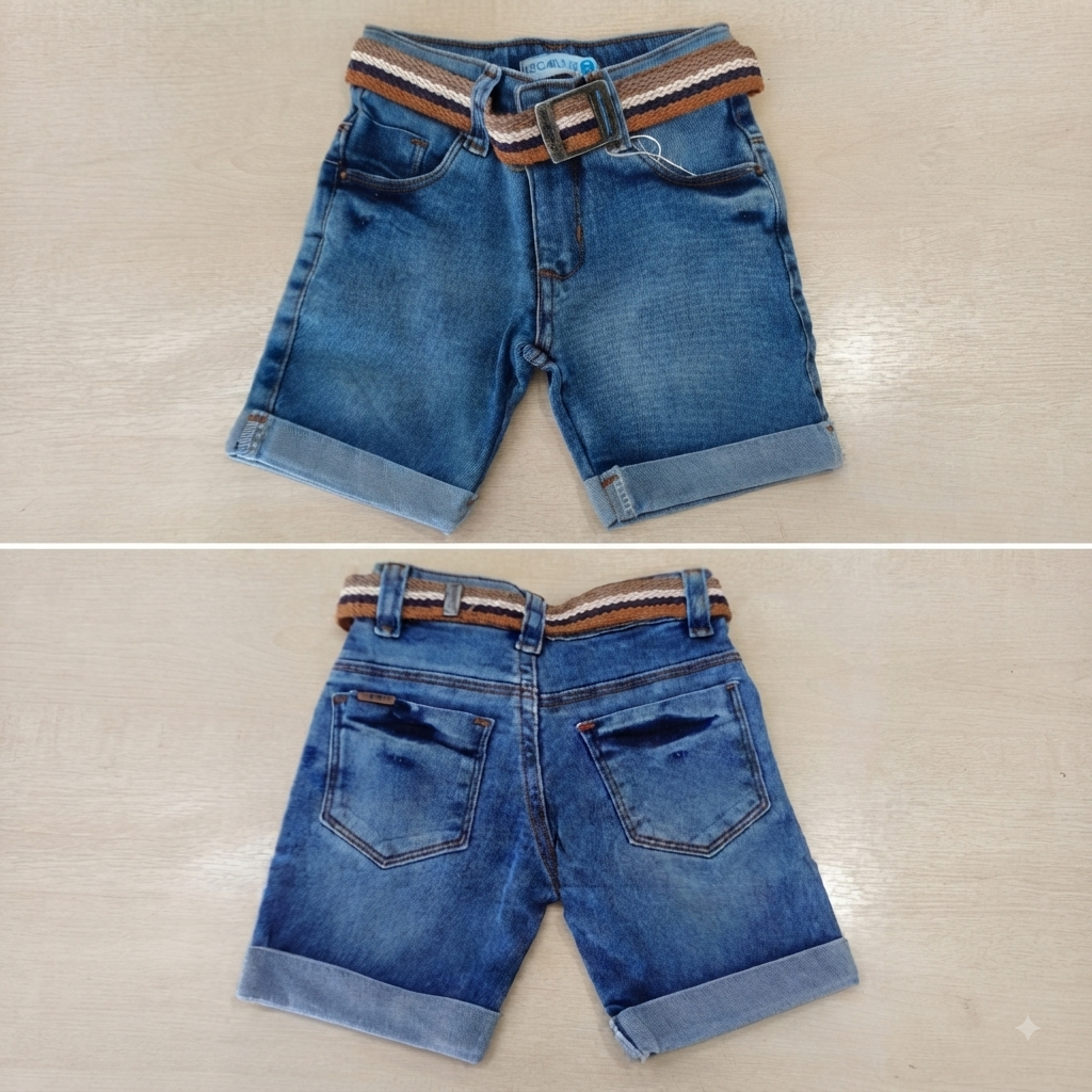 Bermuda Jeans C/Cinto Masc Tam 02 Megan Jeans