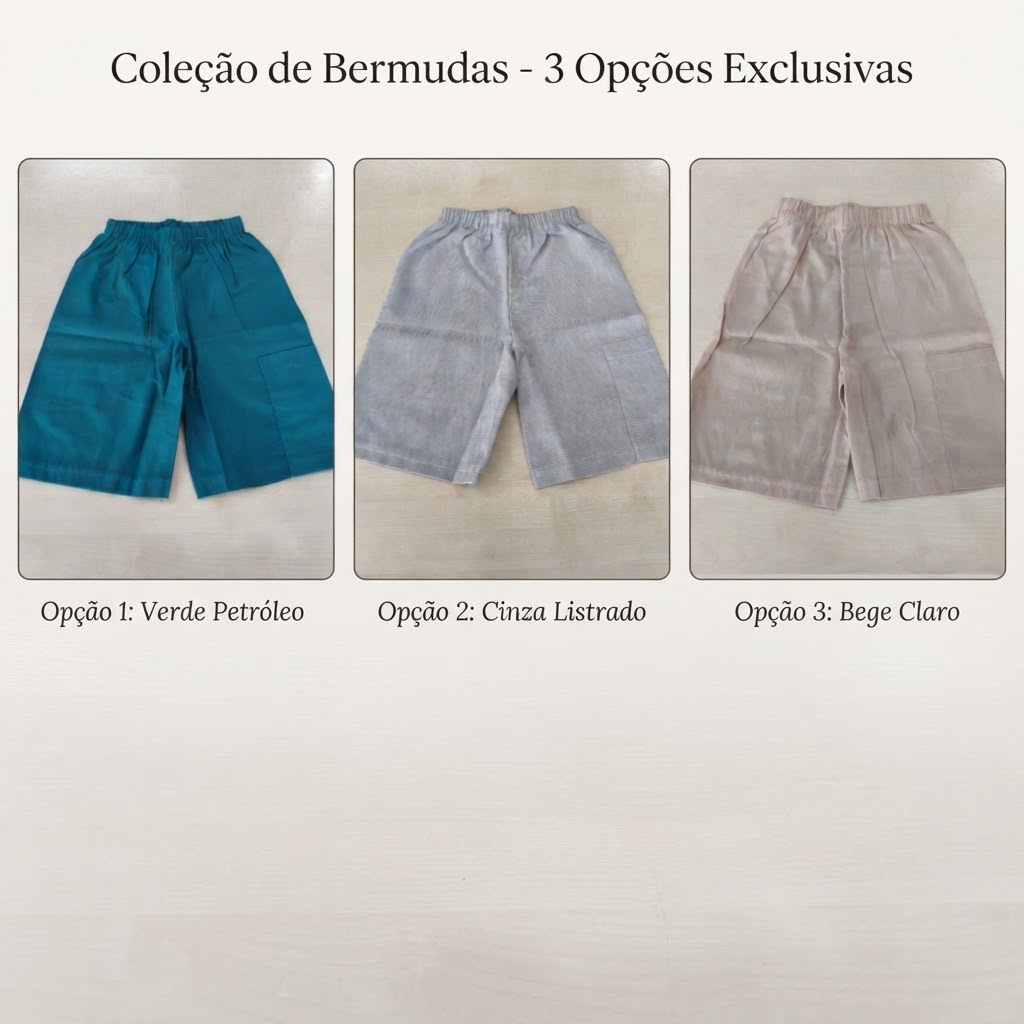 Bermuda em tecido Masc Tam GB Lik Baby