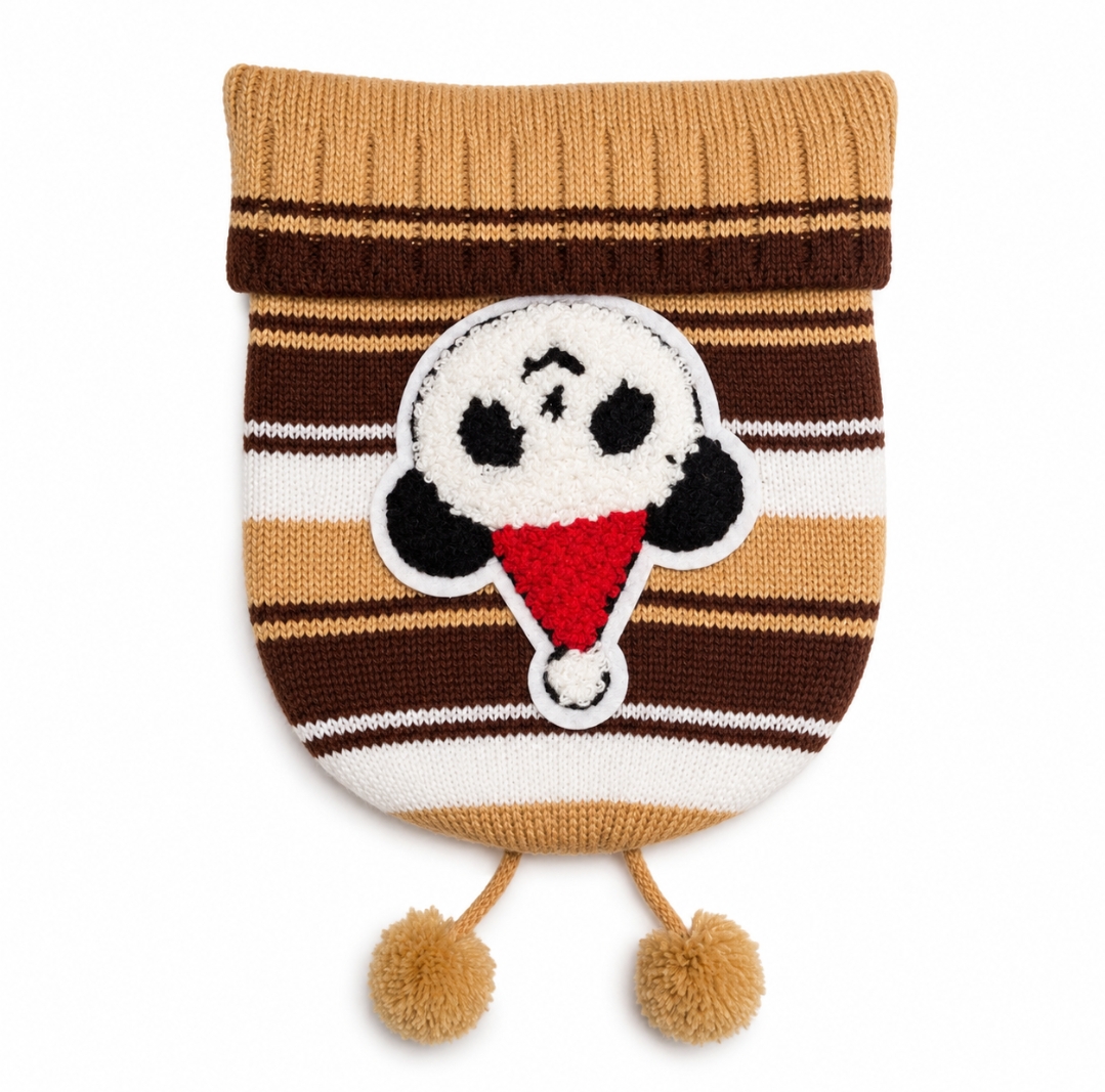 Gorro Infantil de Inverno Ursinho com Pompons
