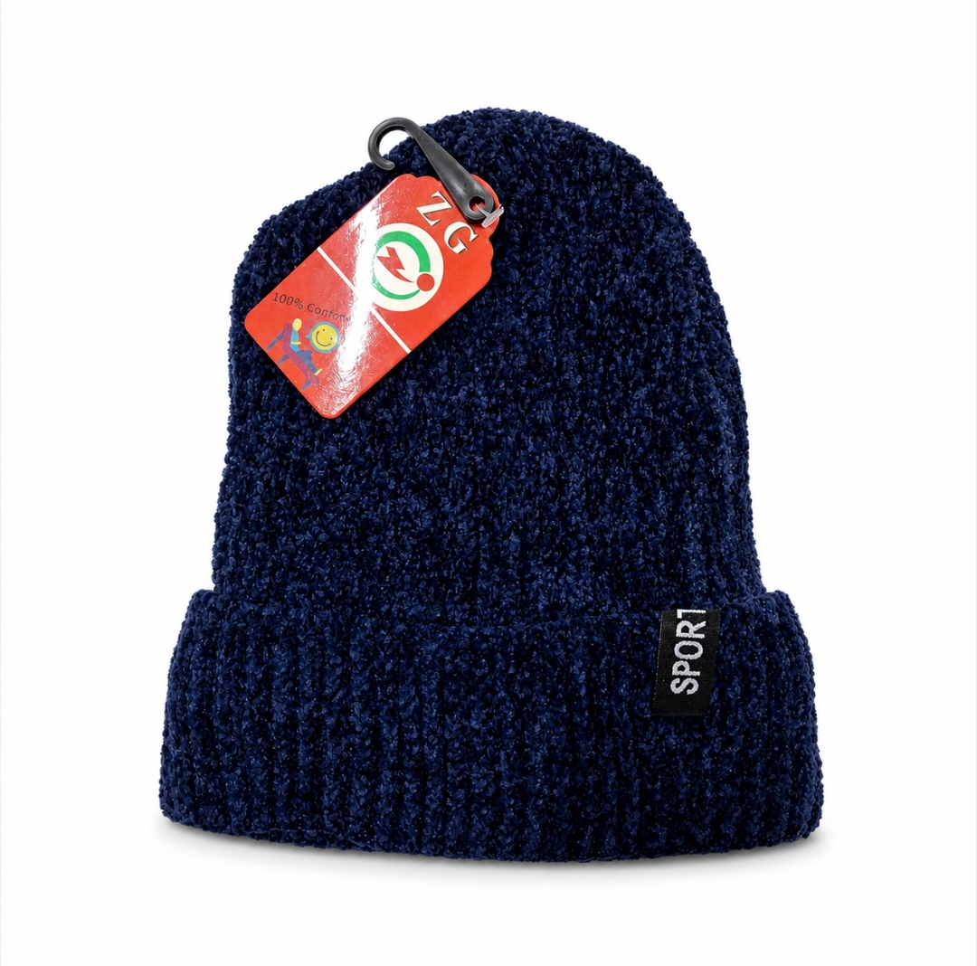 Gorro de Inverno Canelado Plush Sport