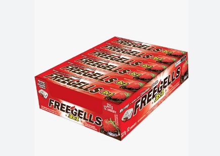 bala freegels morango rech chocolate  27g