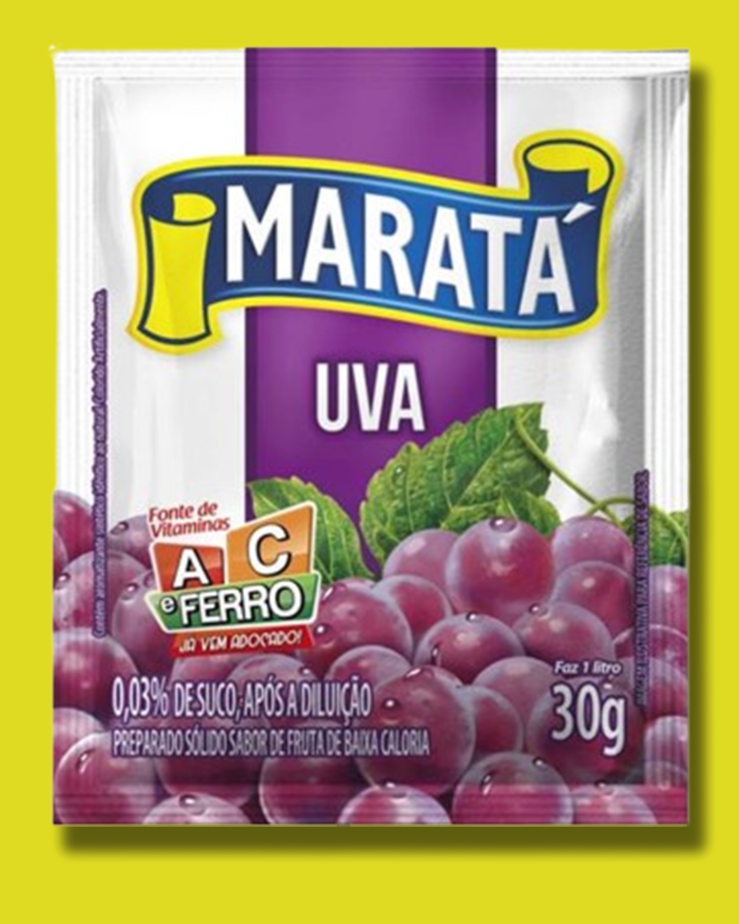 suco de saquinho marati sabor uva 25g
