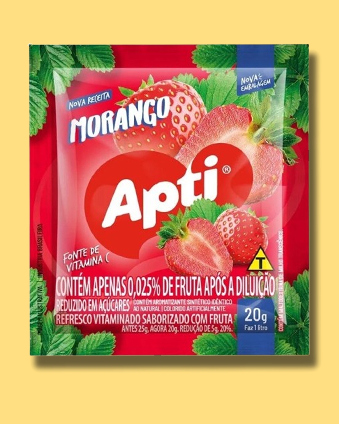 suco de saquinho apti morango 20g