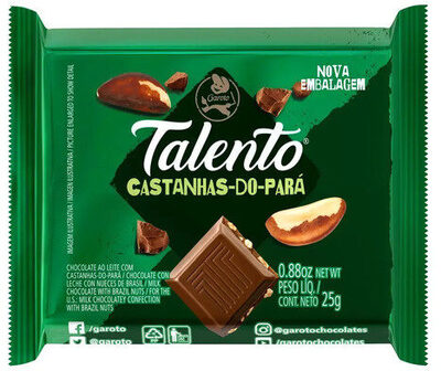 choc talento castanha do para 25g