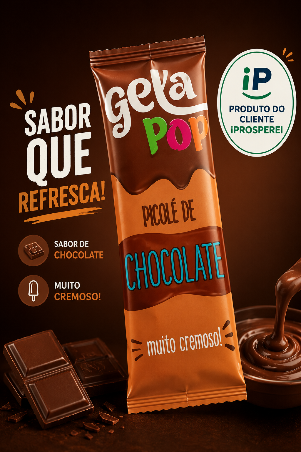 Picolé Gelapop Chocolate