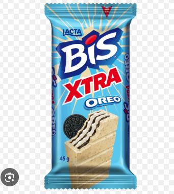 Wafer Oreo Cobertura Chocolate Branco E Biscoito Lacta Bis Xtra