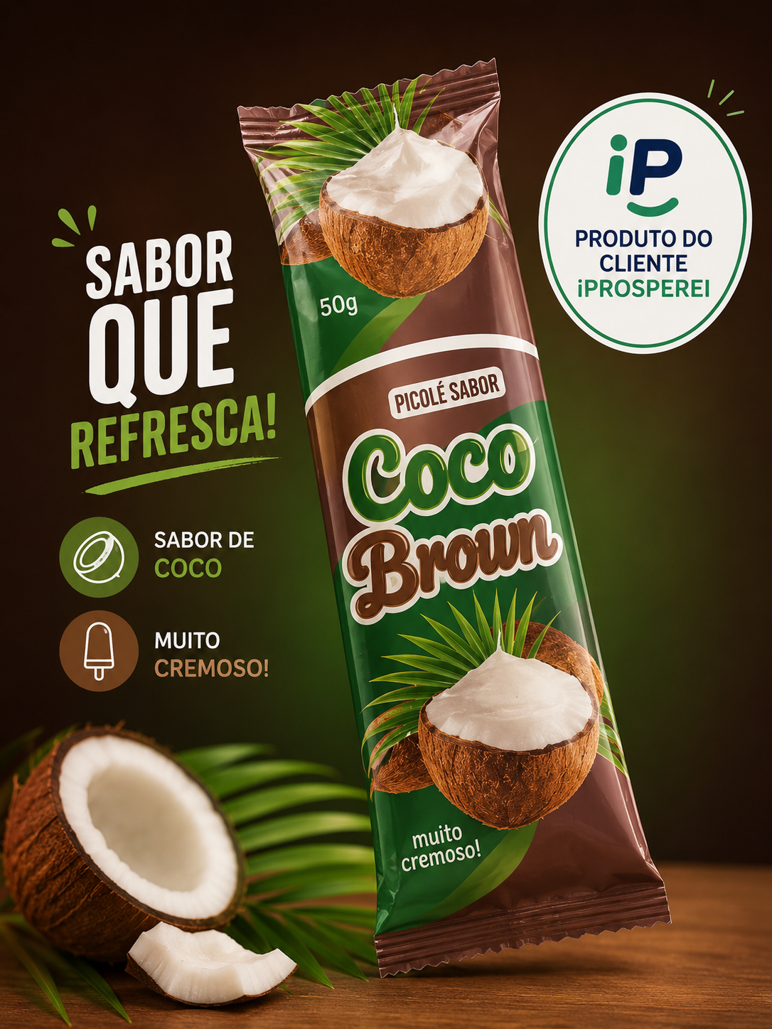 Picolé Gelapop Coco branco
