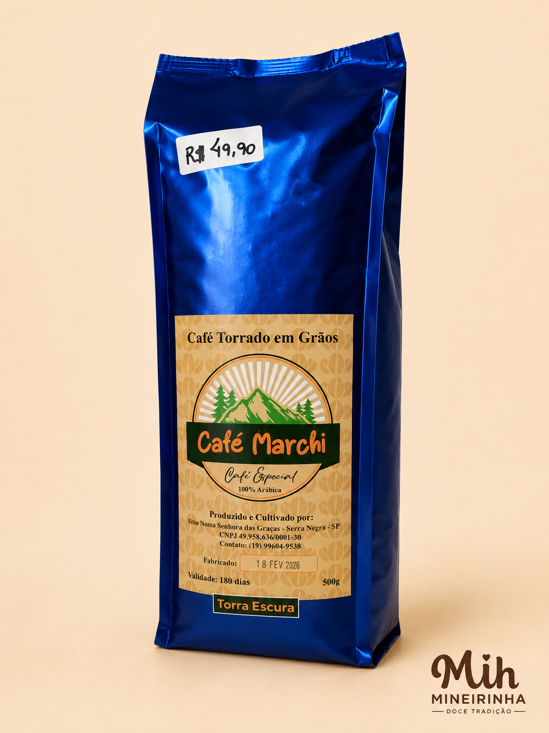 Café Torrado em Grãos 500g